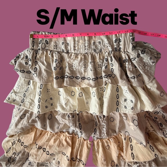 NWT JADED GYPSY BOHEMIAN LAYERS OF DREAMS TIERED RUFFLED WIDE LEG PANTS - Picture 7 of 9